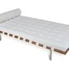Van Der Rohe Style Barcelona Daybed - White Leather