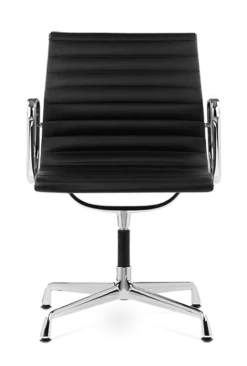 Eames Style EA108 Office Chair - Black Leather