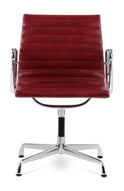 Eames Style EA108 Office Chair - Red Wine Leather