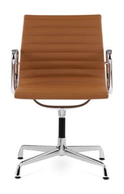 Eames Style EA108 Office Chair - Tan Brown Leather