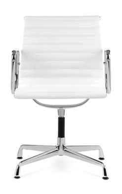 Eames Style EA108 Office Chair - White Leather