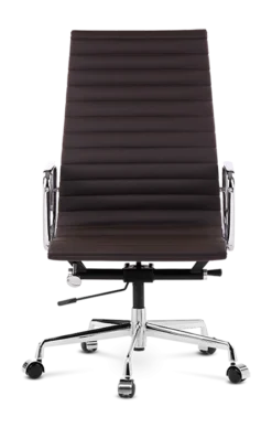Eames Style EA119 Office Chair - Dark Brown Leather