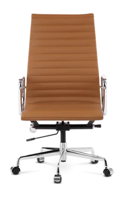 Eames Style EA119 Office Chair - Tan Brown Leather