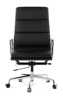 Eames Style EA219 Office Chair - Black Leather