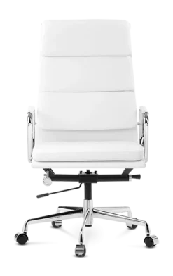 Eames Style EA219 Office Chair - White Leather