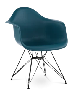 Eames Style DAR Chair - Ocean & Black Legs