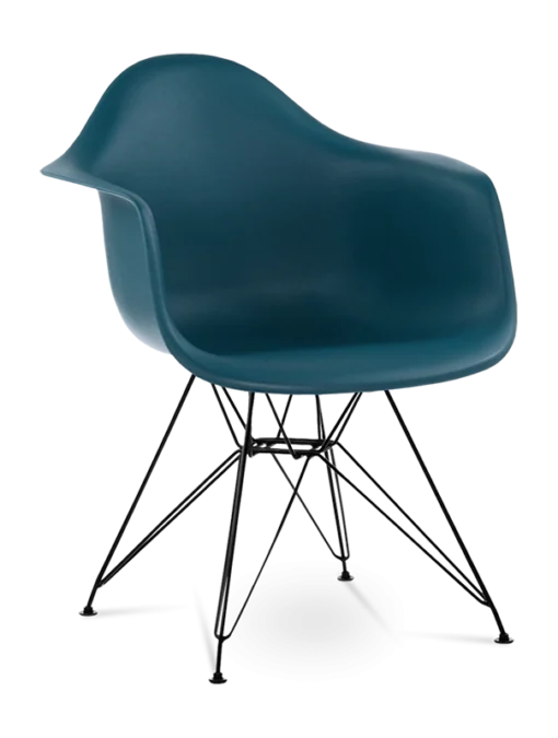 Eames Style DAR Chair - Ocean & Black Legs