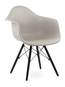 Eames Style DAW Chair - Beige & Black Legs