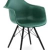 Eames Style DAW Chair - Forest Green & Black Legs