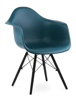 Eames Style DAW Chair - Ocean & Black Legs