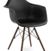 Eames Style DAW Chair - Black & Walnut Legs