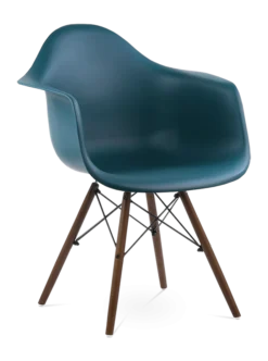 Eames Style DAW Chair - Ocean & Walnut Legs