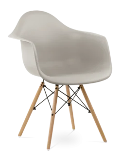 Eames Style DAW Chair - Beige & Beech Legs