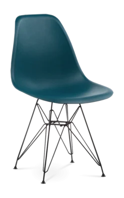 Eames Style DSR Chair - Ocean & Black Legs