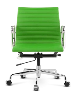 Designer Management Low Back Office Chair - Green Leather