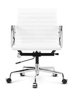 Eames Style EA117 Management Office Chair - White Leather