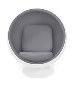 Aarnio Style Ball Chair - Light Grey Wool