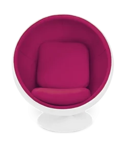 Aarnio Style Ball Chair - Pink Wool