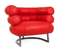 Gray Style Bibendum Chair - Red Leather