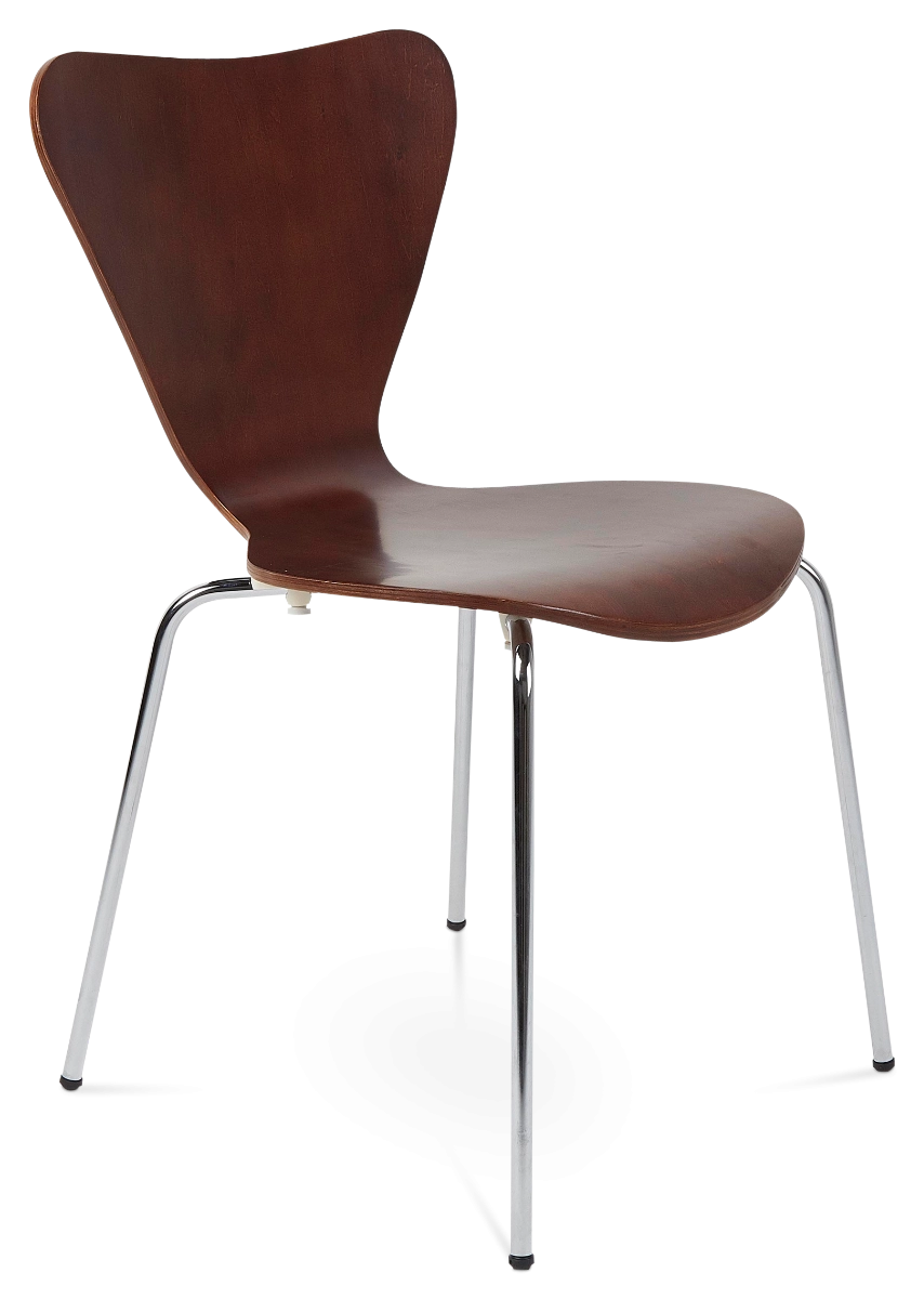 Designer Moulded Plywood Dining Chair - Walnut - Image 3