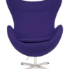 Jacobsen Style Egg Chair - Purple Wool