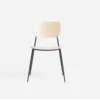 Freja - Wooden Dining Chair With Black Metal Legs