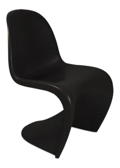 Panton Style S Chair - Black Plastic