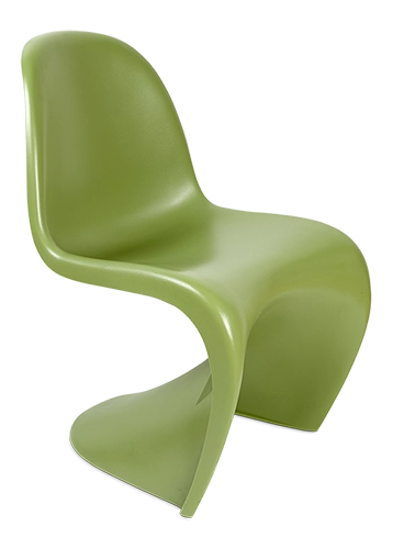Panton Style S Chair - Green Plastic
