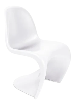 Panton Style S Chair - White Plastic