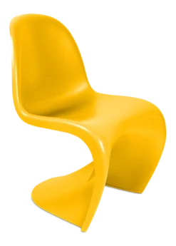 Panton Style S Chair - Yellow Plastic