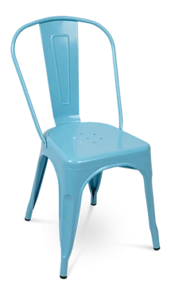 Pauchard Style Tolix Chair - Blue Steel