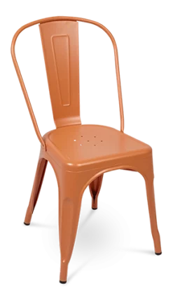 Pauchard Style Tolix Chair - Orange Steel