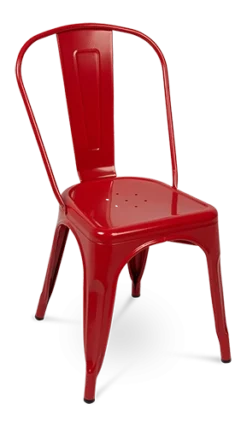 Pauchard Style Tolix Chair - Red Steel