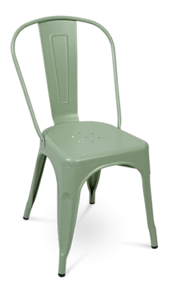 Pauchard Style Tolix Chair - Sage Green Steel