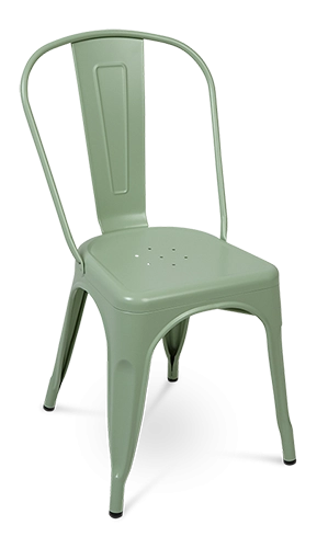 Pauchard Style Tolix Chair - Sage Green Steel