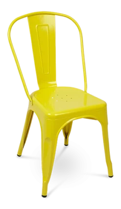 Pauchard Style Tolix Chair - Yellow Steel