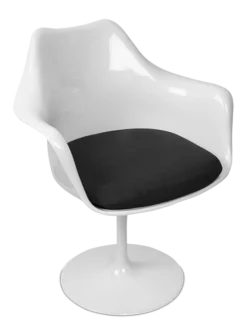 Saarinen Style Tulip Armchair - Black Cushion