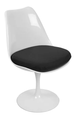 Saarinen Style Tulip Side Chair - Black Cushion