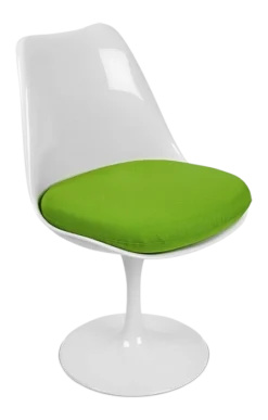 Saarinen Style Tulip Side Chair - Green Cushion