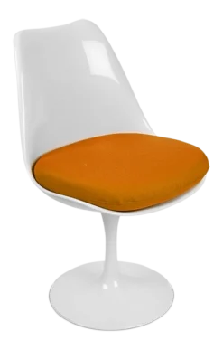Saarinen Style Tulip Side Chair - Orange Cushion