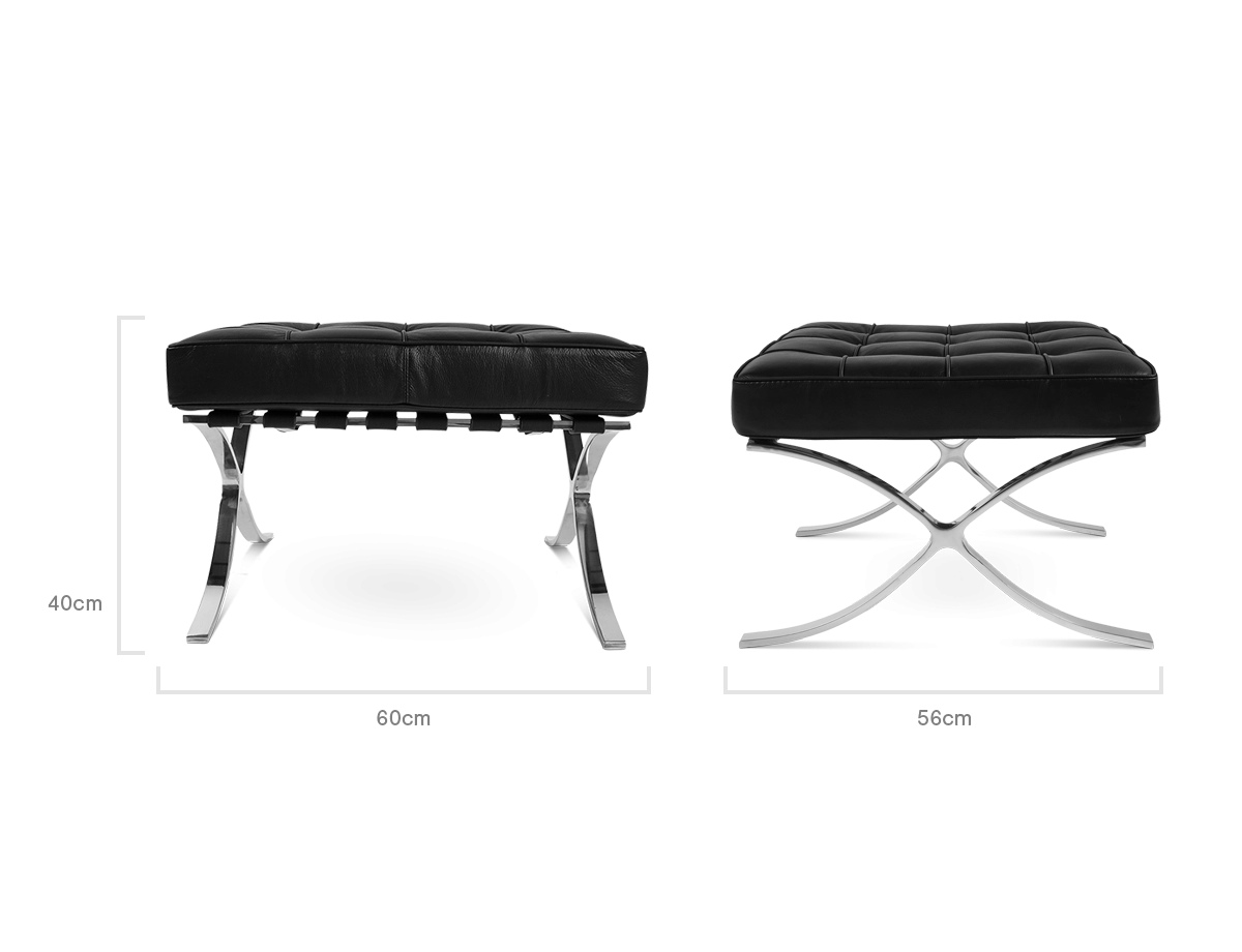 Van Der Rohe Style Barcelona Ottoman - Image 4