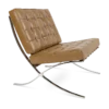 Van Der Rohe Style Barcelona Chair - Sand Leather