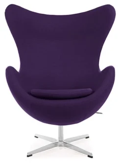 Wingback Curvaceous Armchair - Purple Cashmere
